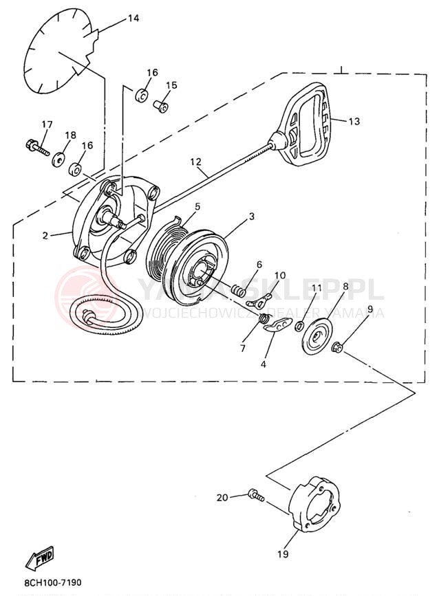 Schemat "rozrusznik" do Yamaha VMAX 600 SX VX600SXA/VX700SXA