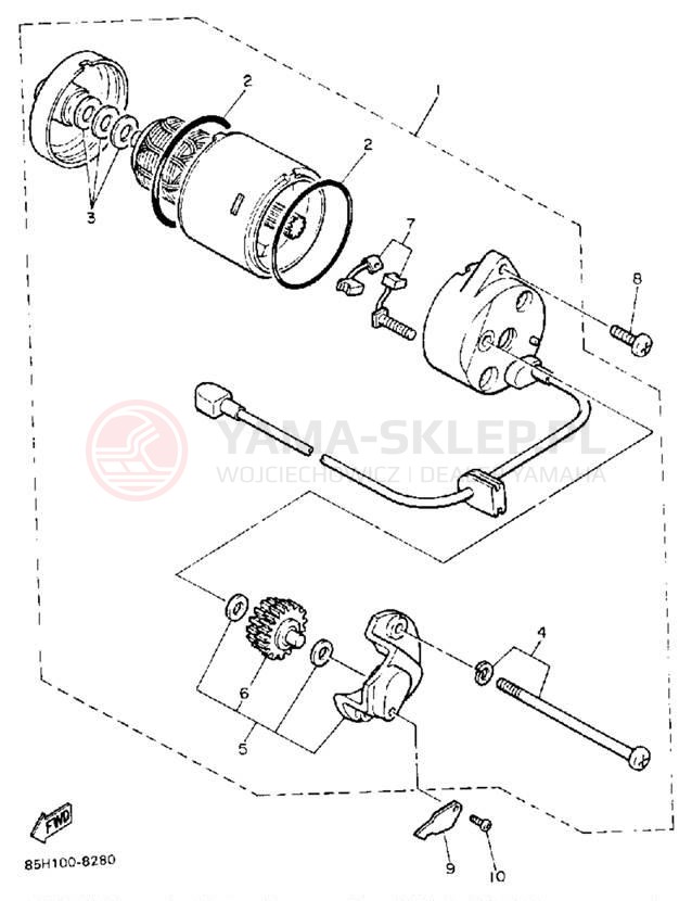 Schemat "rozrusznik" do Yamaha SNOSCOOT (ELEC START) SV80EP
