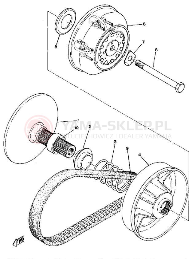 Schemat "PRIMARY SHEAVE" do Yamaha GPX338G/GPX433G