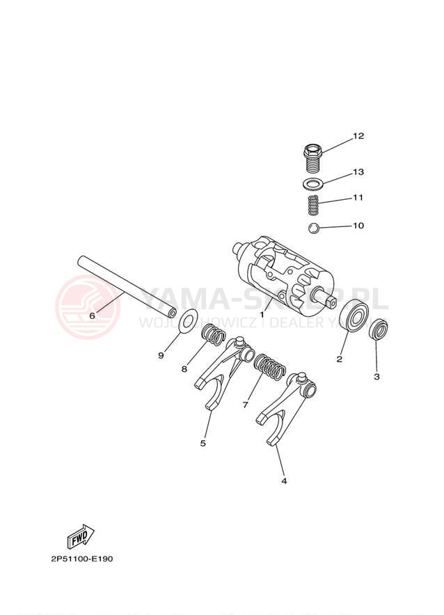 Schemat "Wodziki, automat" do Yamaha RHINO 450 HUNTER YXR45FHW