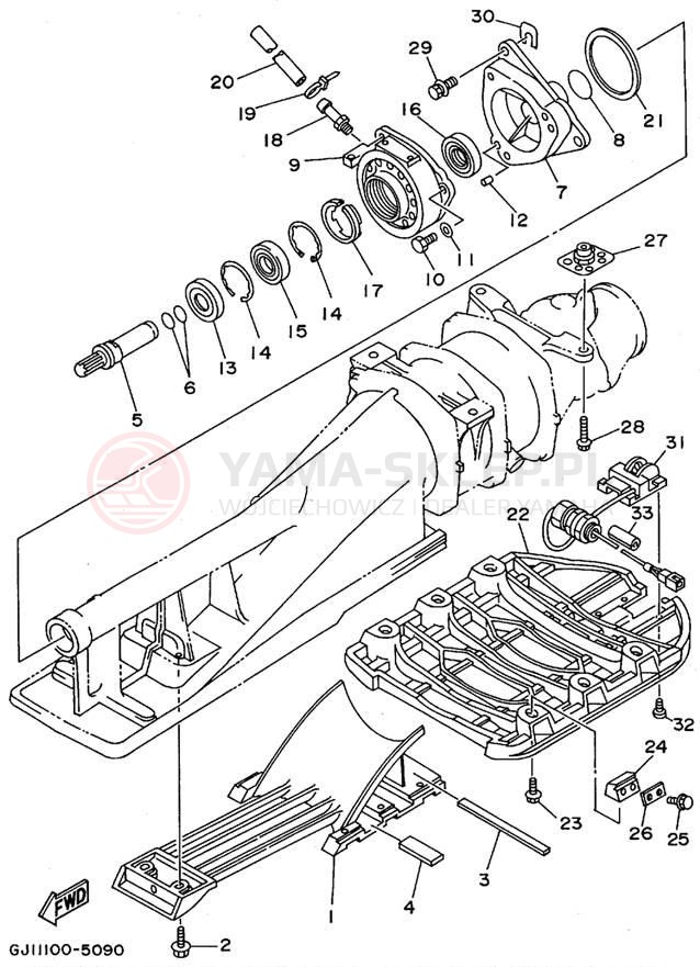 Schemat "JET UNIT" do Yamaha WAVE RAIDER 1100 RA1100T