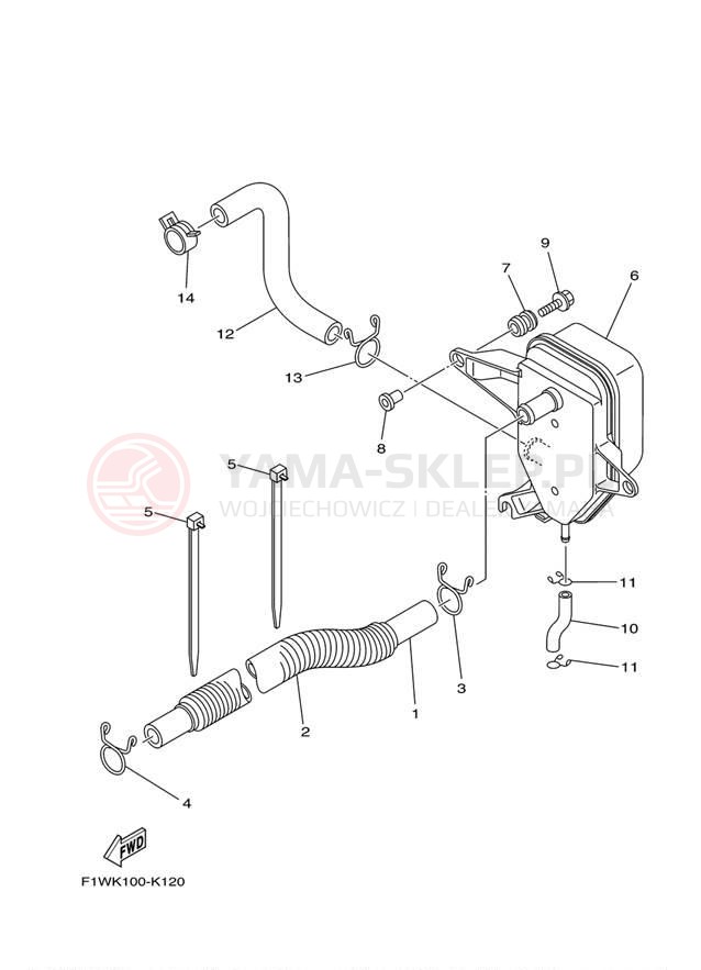 Schemat "Odpowietrzenie układu smarowania" do Yamaha FX CRUISER SHO FX1800AK
