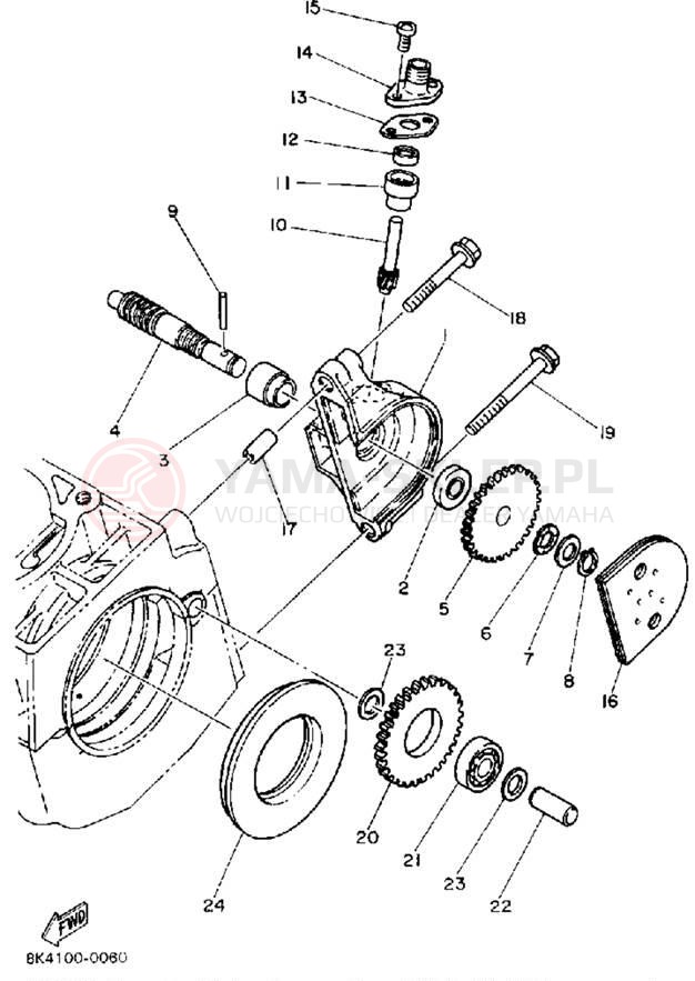 Schemat "PUMP DRIVE - GEAR" do Yamaha SRV SR540L