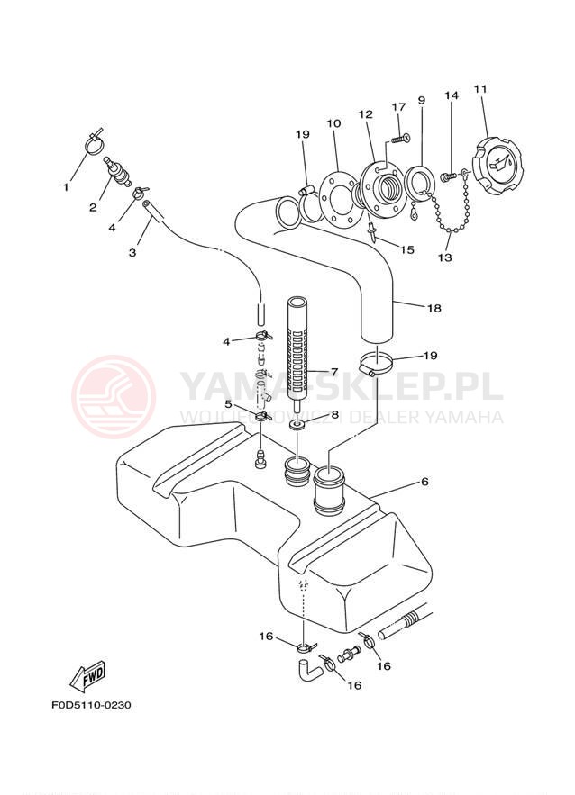 Schemat "Miska olejowa" do Yamaha XL800 XA800Z