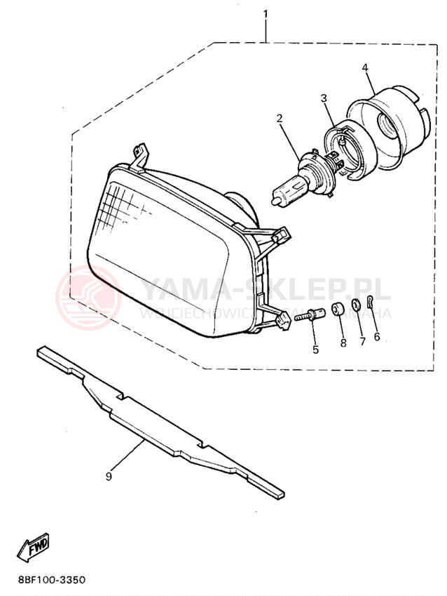Schemat "Lampa przód" do Yamaha PHAZER II PZ480V