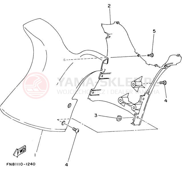 Schemat "Półki zawieszenia" do Yamaha WAVE RUNNER VXR WRB650S