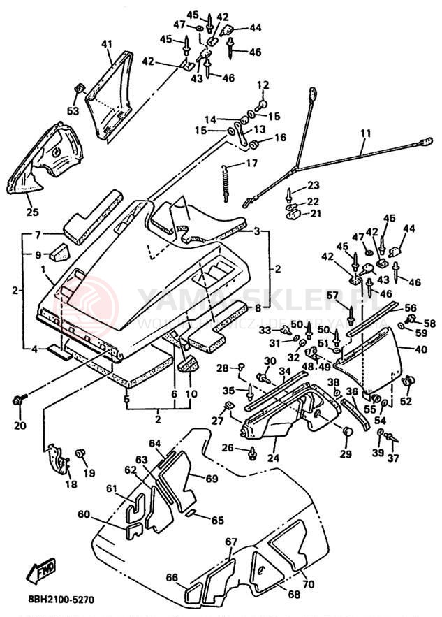 Schemat "Osłony" do Yamaha PHAZER MOUNTAIN LITE PZ480STA