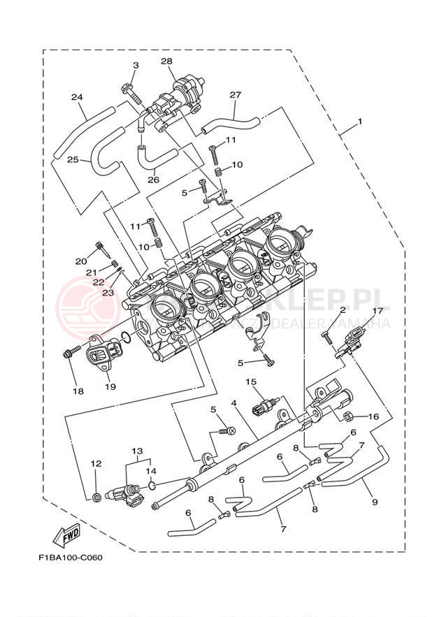 Schemat "Pompa wtryskowa" do Yamaha FX1000AF