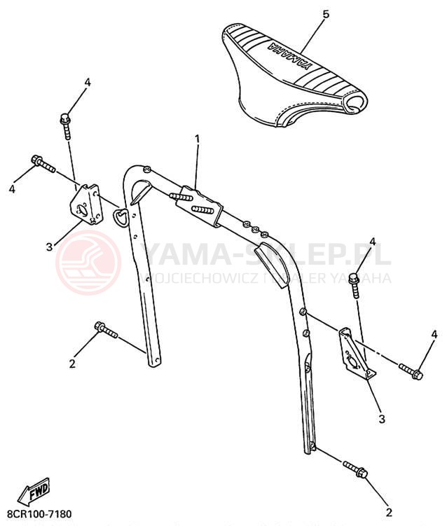 Schemat "STEERING GATE" do Yamaha VMAX 500 SX VX500SXBC