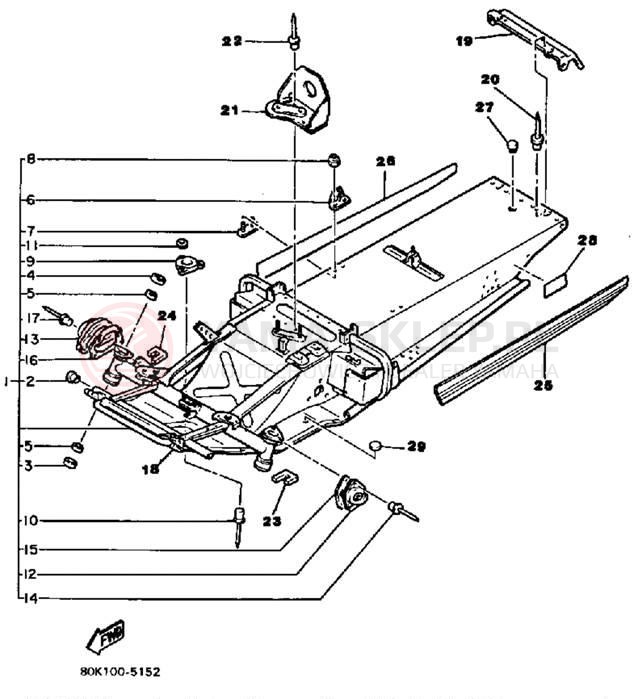 Schemat "rama" do Yamaha PHAZER PZ480K