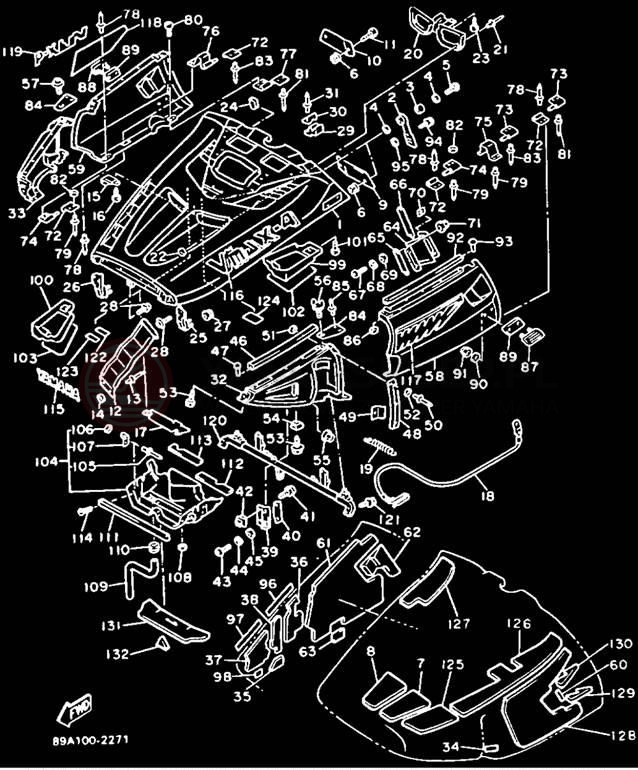 Schemat "Osłony" do Yamaha VMAX-4 VX750S