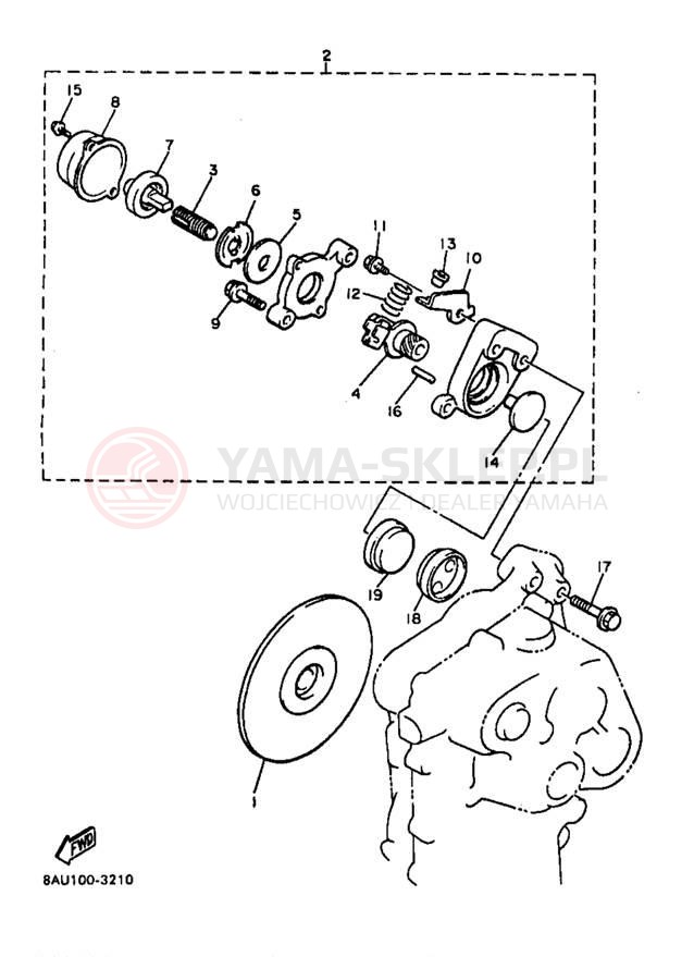 Schemat "hamulec" do Yamaha VK540 II VK540EB