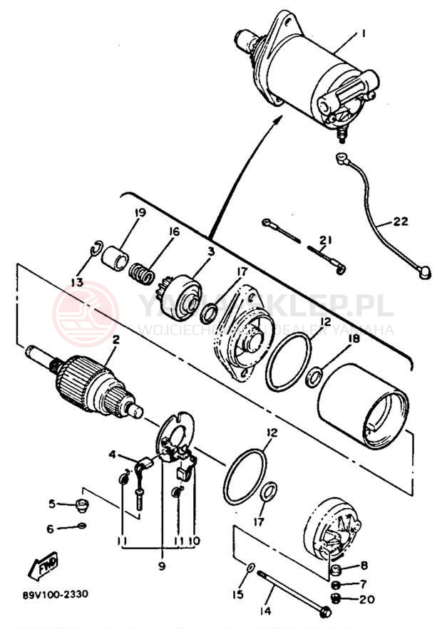 Schemat "rozrusznik" do Yamaha VENTURE XL VT480T