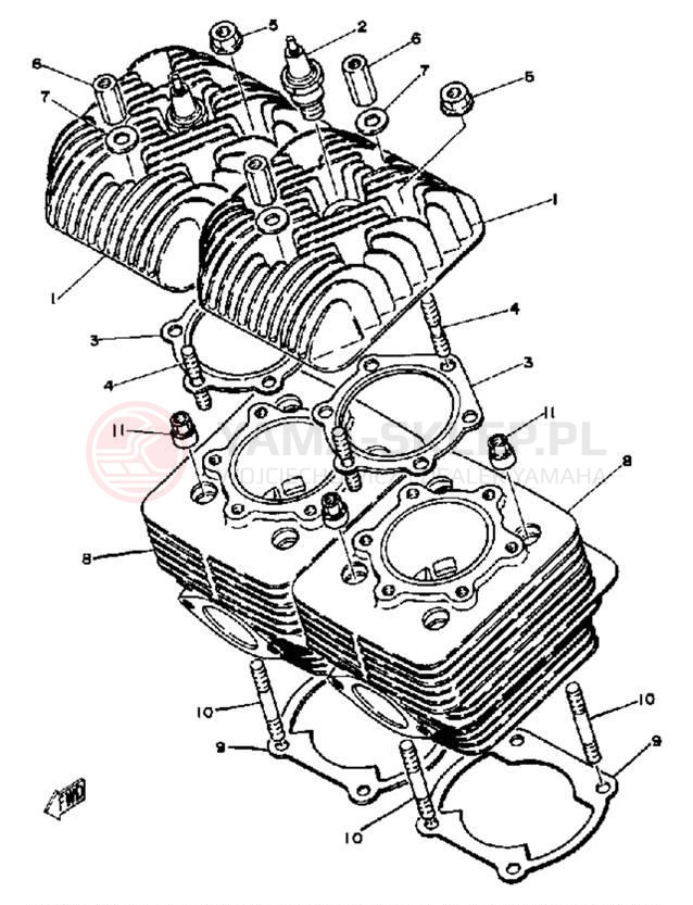 Schemat "cylinder" do Yamaha EC540D