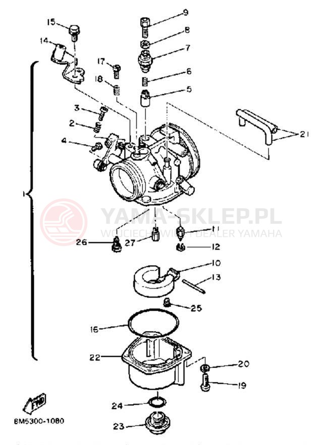 Schemat "Gaźnik" do Yamaha SS440 SS440H