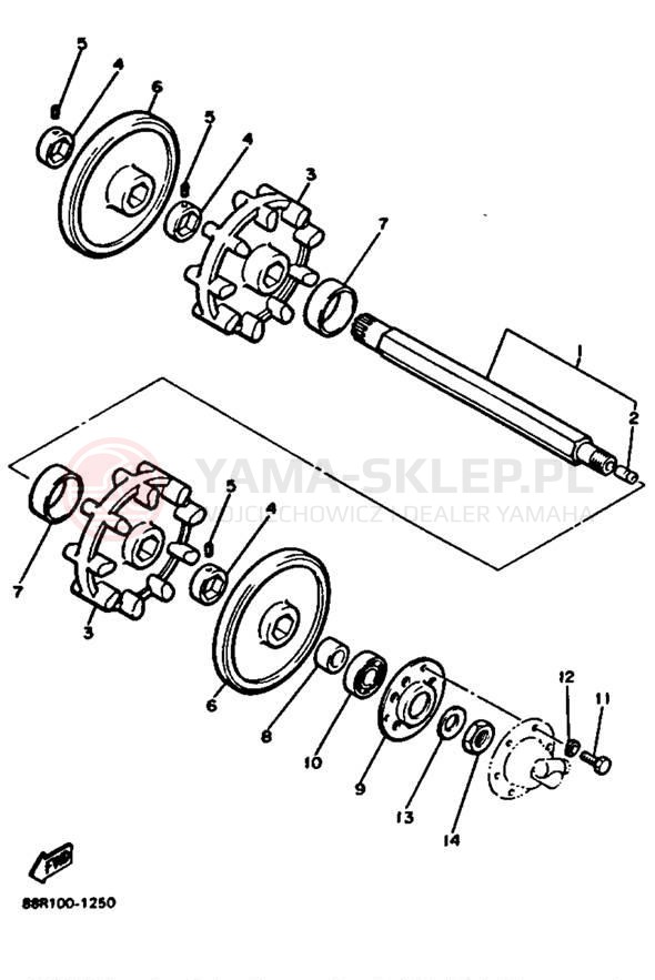 Schemat "Układ napędowy" do Yamaha EXCITER II EX570R