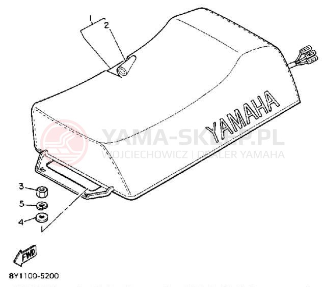 Schemat "siedzenie" do Yamaha BRAVO T (LONG TRACK) BR250TM