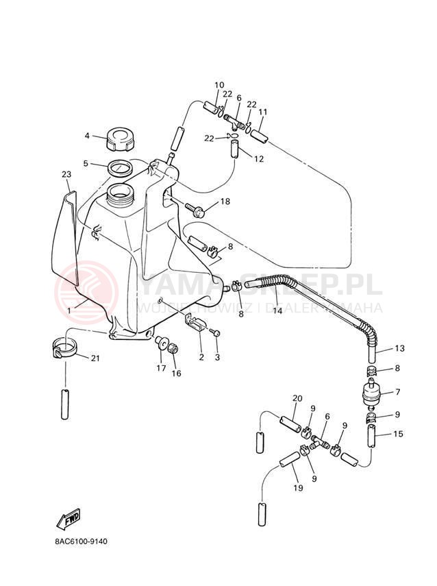 Schemat "Miska olejowa" do Yamaha VK 540 III VK540EH