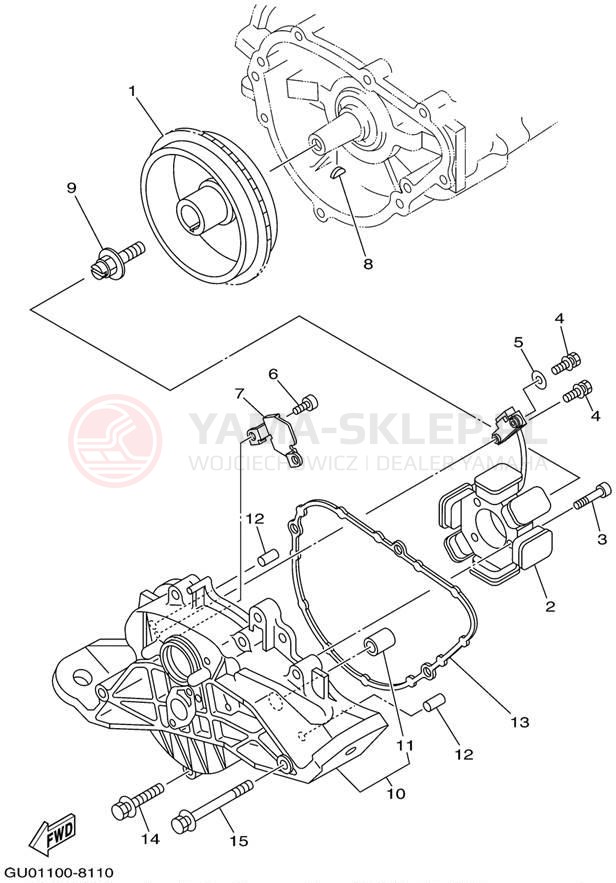 Schemat "prądnica" do Yamaha WAVE RUNNER GP800 GP800X