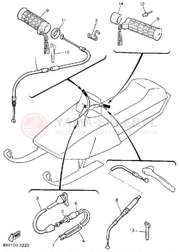 Schemat "Układ chlodzenia" do Yamaha PHAZER II PZ480S