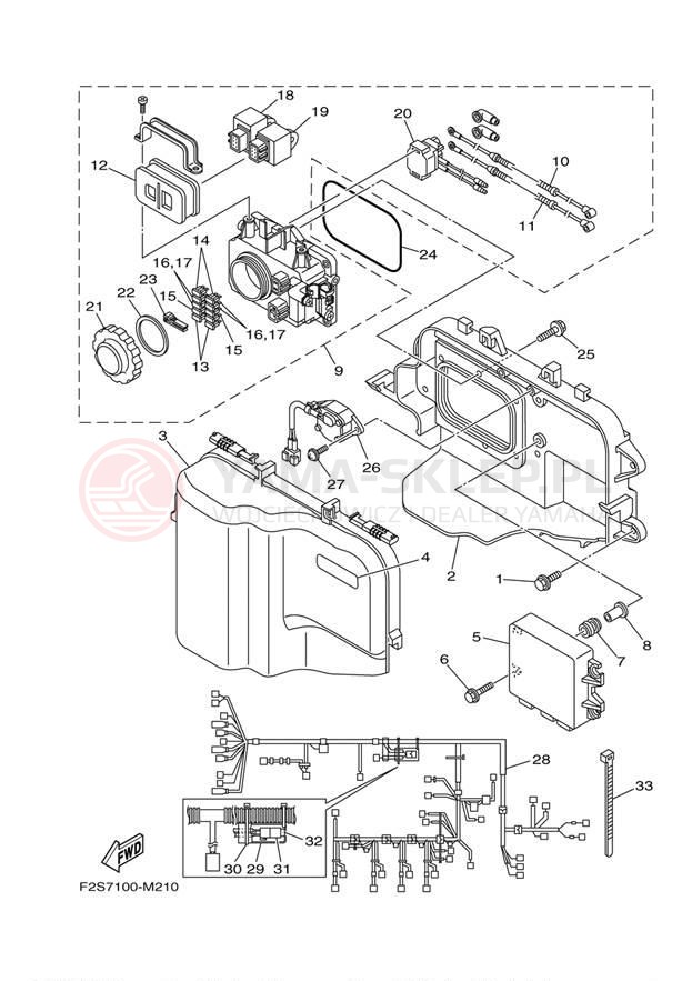 Schemat "układ elektryczny" do Yamaha FX CRUISER SHO FA1800AM