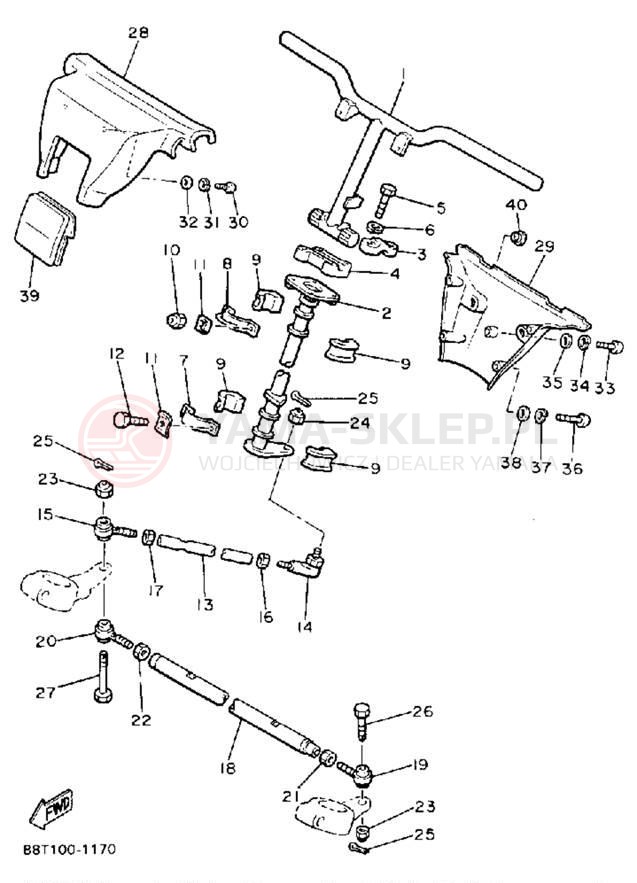 Schemat "Półki zawieszenia" do Yamaha VENTURE XL VT480R