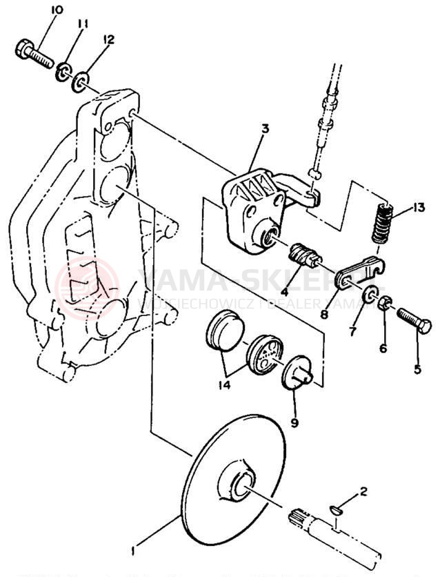 Schemat "hamulec" do Yamaha XL-V XL540P