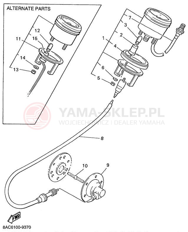 Schemat "licznik" do Yamaha VK540 II VK540EB
