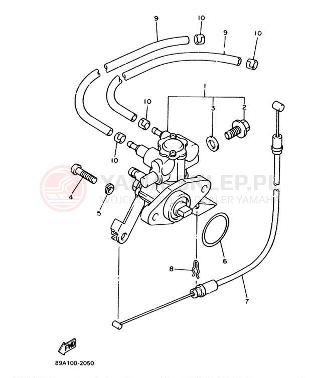 Schemat "Pompa olejowa" do Yamaha VMAX-4 VX750T