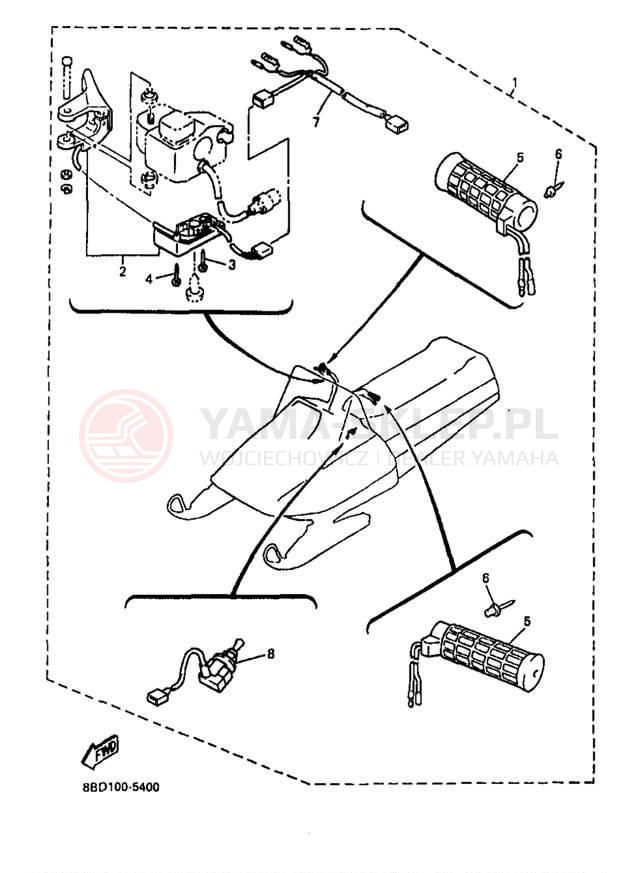 Schemat "układ elektryczny" do Yamaha BRAVO LT BR250TB
