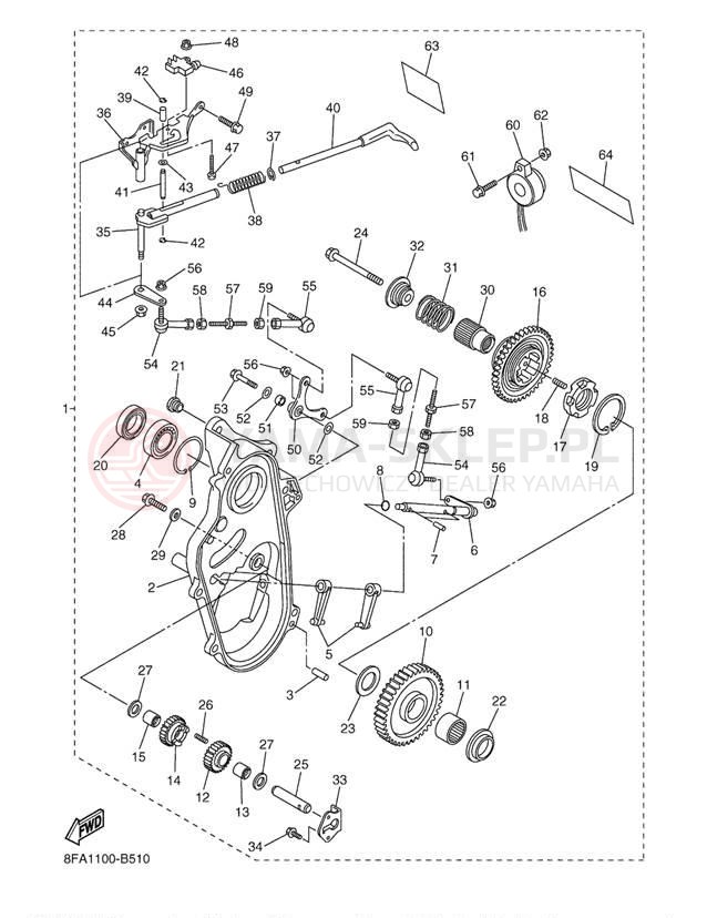 Schemat "REVERSE GEAR KIT" do Yamaha RX-1 LE RX10SH/RX10MSH