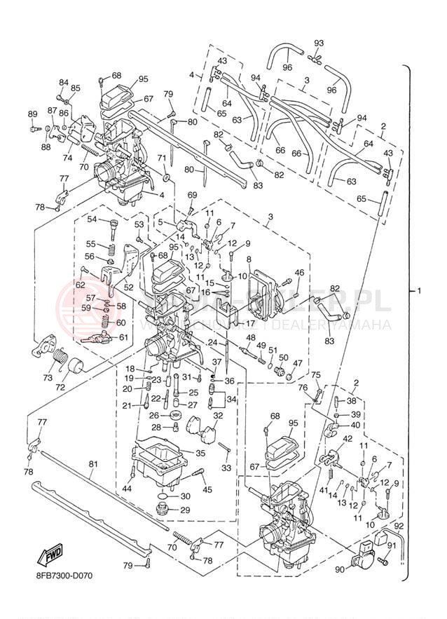 Schemat "Gaźnik" do Yamaha SX VIPER MOUNTAIN SXV70ML