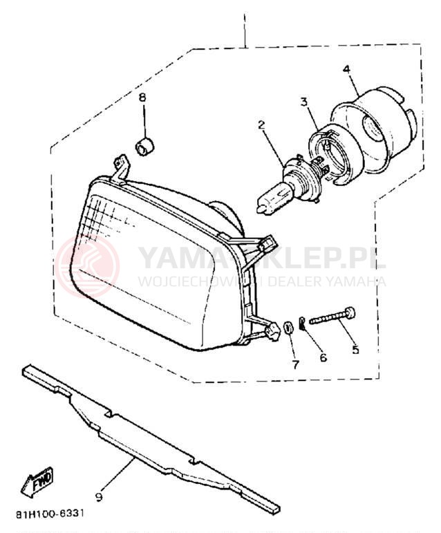 Schemat "Lampa przód" do Yamaha PHAZER II PZ480P
