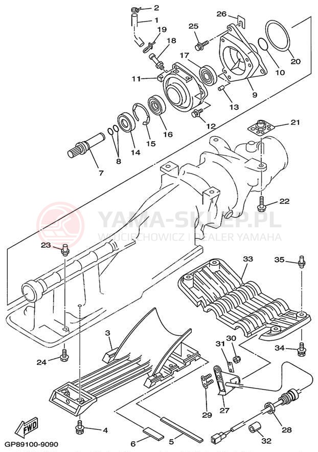 Schemat "JET UNIT" do Yamaha WAVE RUNNER GP1200 GP1200X