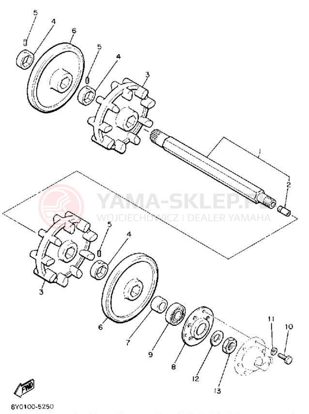 Schemat "Układ napędowy" do Yamaha SRV SR540J