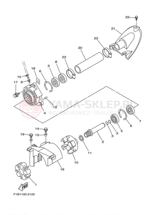 Schemat "JET UNIT" do Yamaha FX140 FX1000B/FX1000CB