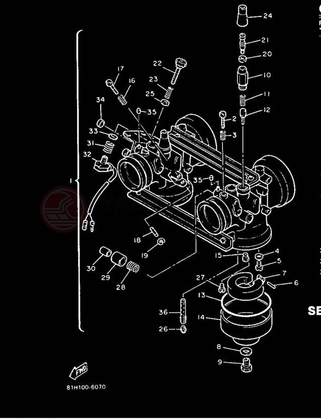Schemat "Gaźnik" do Yamaha PHAZER II PZ480R