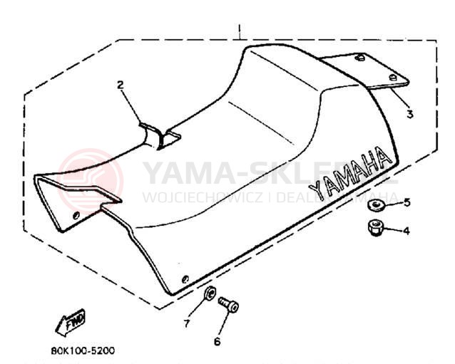 Schemat "siedzenie" do Yamaha PHAZER PZ480K