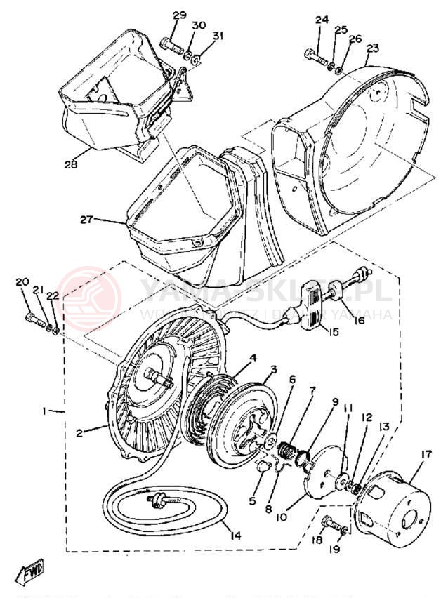 Schemat "rozrusznik" do Yamaha GP440A