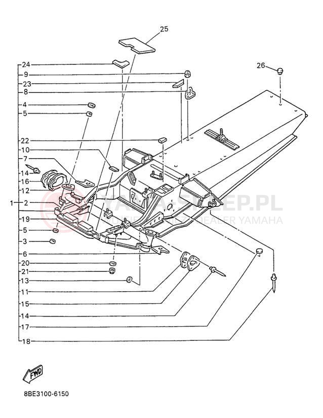 Schemat "rama" do Yamaha OVATION LE CS340EA
