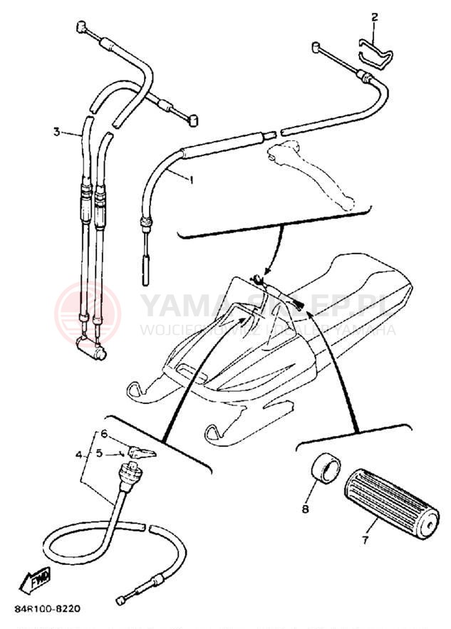 Schemat "Układ chlodzenia" do Yamaha VK540 VK540M