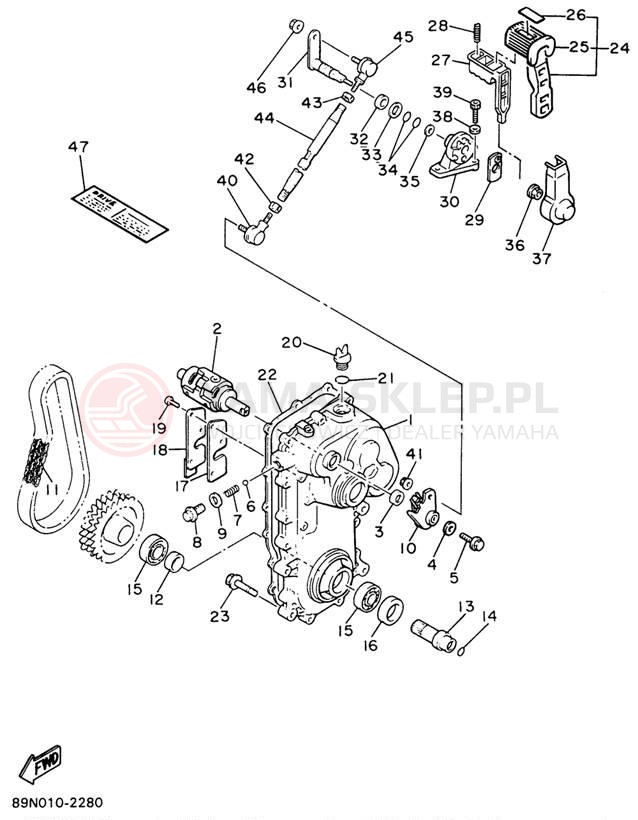 Schemat "Układ napędowy" do Yamaha VK540 II VK540EW