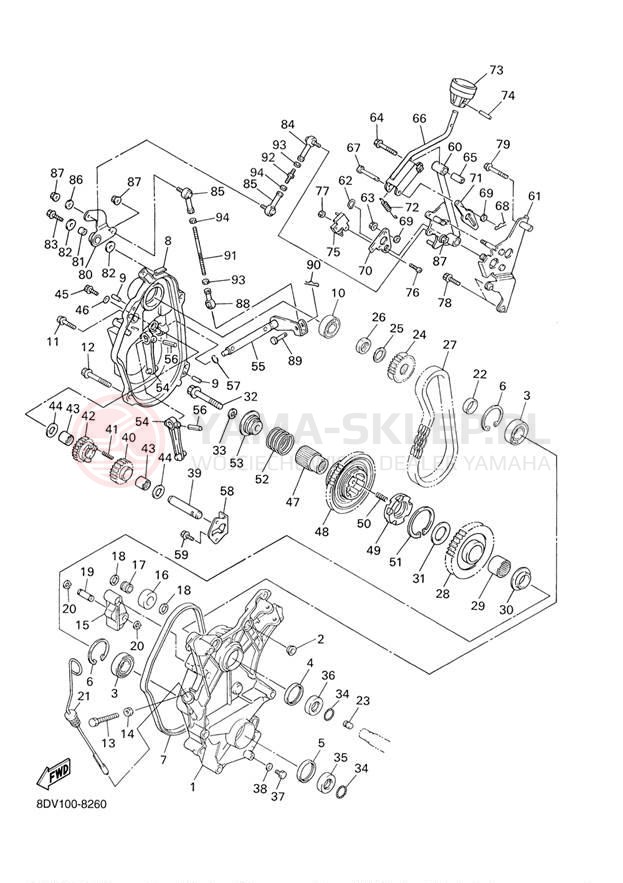 Schemat "Układ napędowy" do Yamaha SX VIPER ER SXV70ERJ