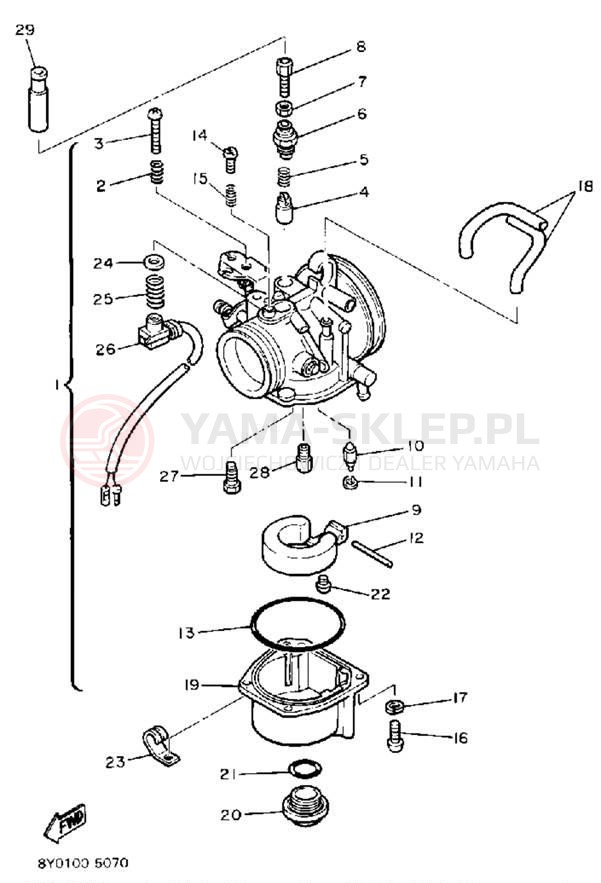 Schemat "Gaźnik" do Yamaha SRV SR540K