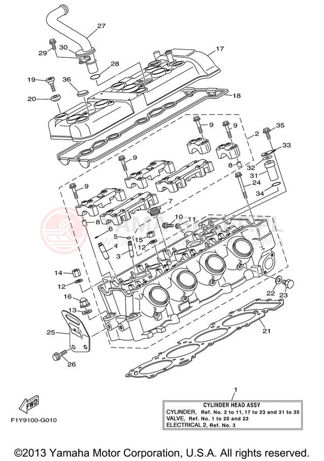 Schemat "cylinder" do Yamaha FX1000AG