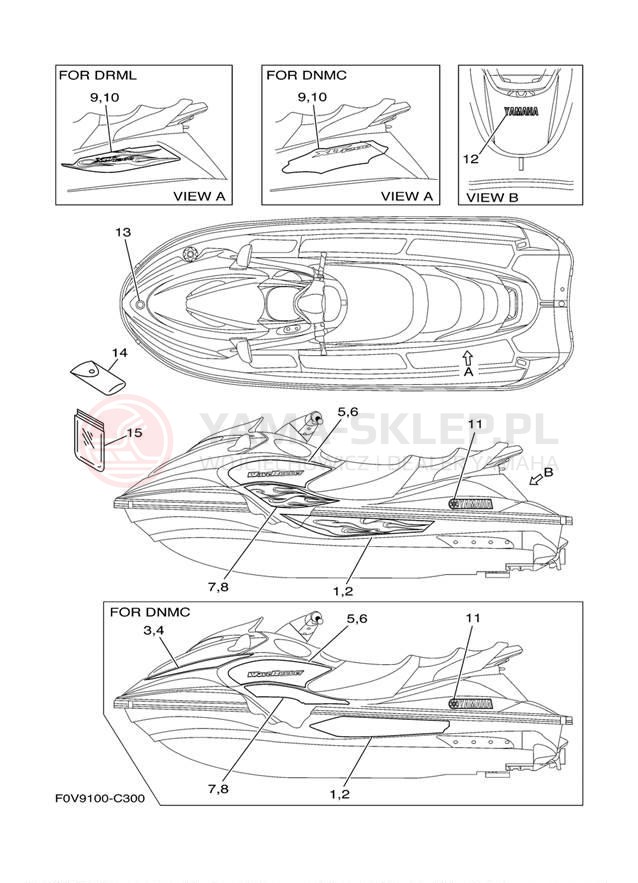 Schemat "naklejki" do Yamaha XLT1200 XA1200AC