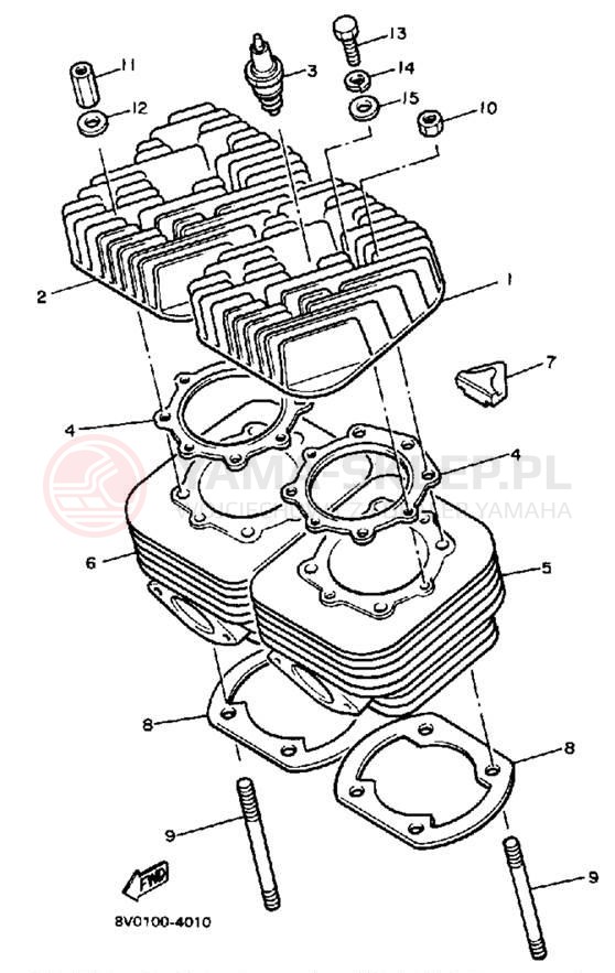 Schemat "cylinder" do Yamaha PHAZER PZ480J