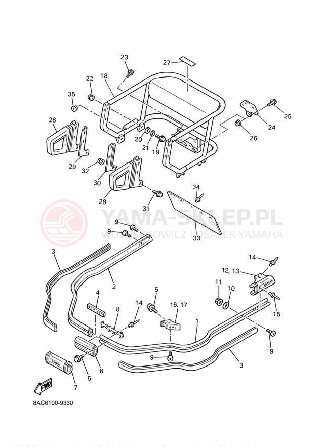 Schemat "zderzak" do Yamaha VK540 III VK540EF