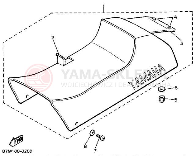 Schemat "siedzenie" do Yamaha EXCITER EX570P/EX570HP