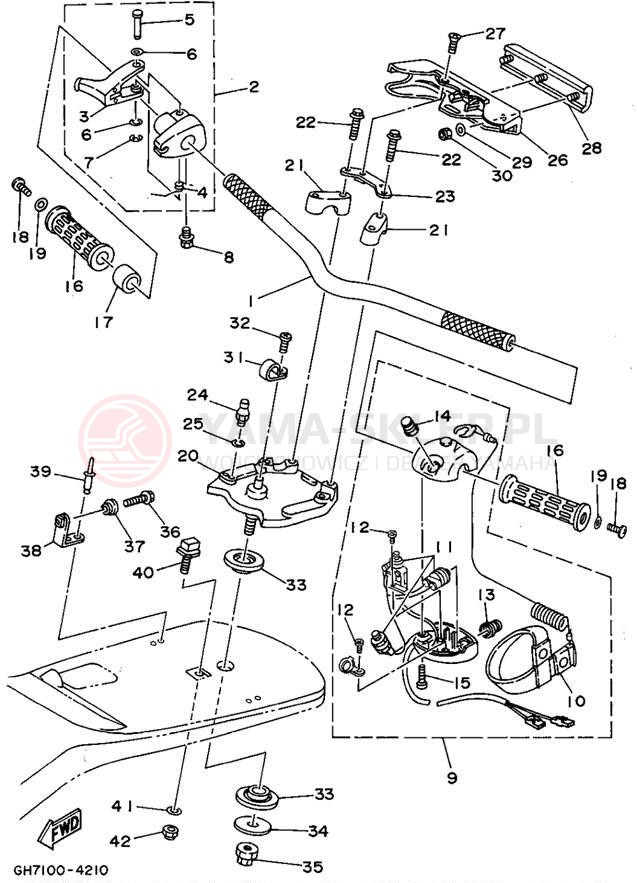 Schemat "Półki zawieszenia" do Yamaha SUPER JET SJ700S